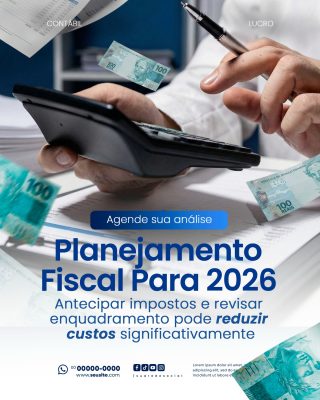 Contabilidade Social Media PSD Editável