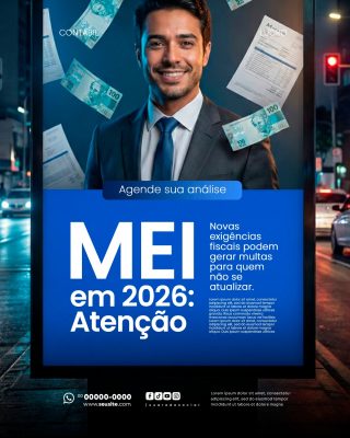 Contabilidade Social Media PSD Editável