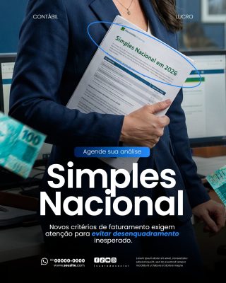 Contabilidade Social Media PSD Editável