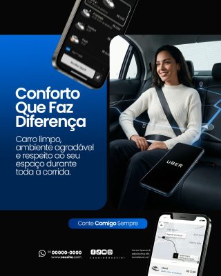 Social Media Uber PSD Editável