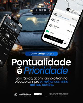 Social Media Uber PSD Editável