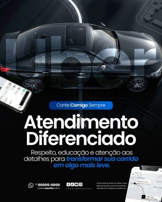 Social Media Uber PSD Editável