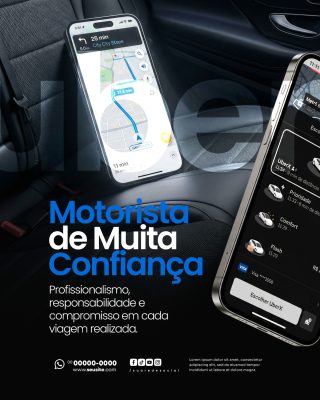 Social Media Uber PSD Editável