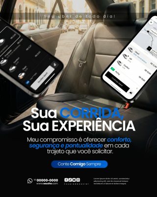 Social Media Uber PSD Editável