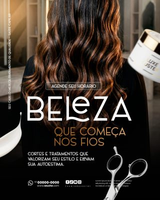Salão de Beleza Social Media PSD Editável