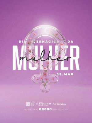 Dia Internacional da Mulher 8 de Março PSD Editável