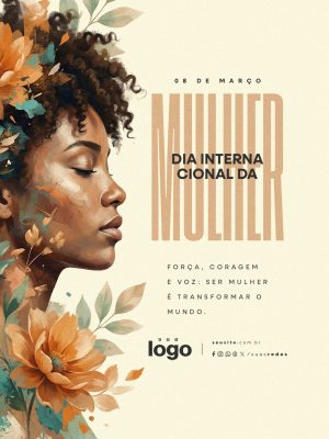 Dia Internacional da Mulher 8 de Março PSD Editável