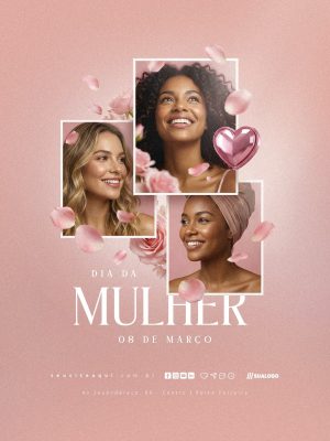 Dia da Mulher 08 de Março PSD Editável