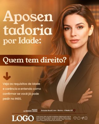 Advocacia Previdenciarista Aposentadoria por Idade PSD Editável