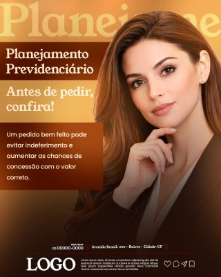 Advocacia Previdenciarista Planejamento Previdenciário PSD Editável