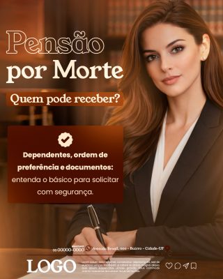 Advocacia Previdenciarista Pensão por Morte PSD Editável