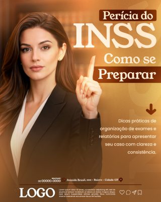 Advocacia Previdenciarista Perícia INSS PSD Editável