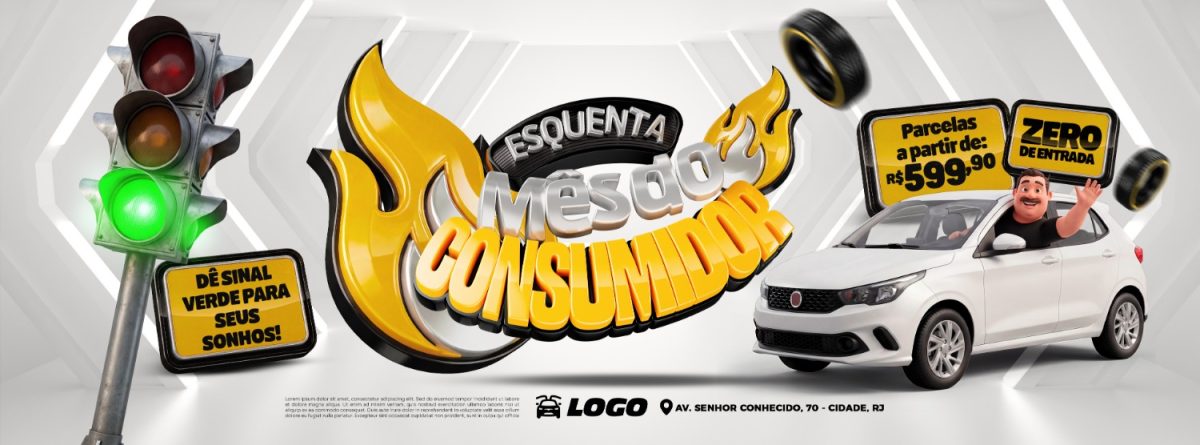 Mês do Consumidor Esquenta Ofertas Incríveis Carros Novos PSD Editável