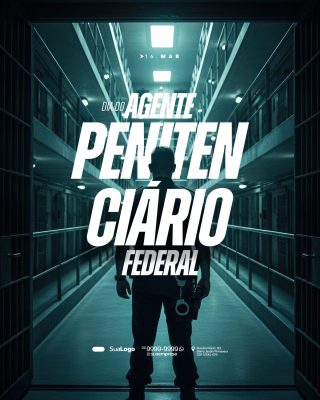 Agente Penitenciário Federal 16 de Março Template PSD Editável