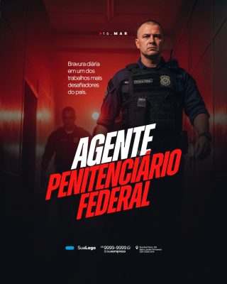 Agente Penitenciário Federal Bravura Diária Evento 16 Mar PSD Editável