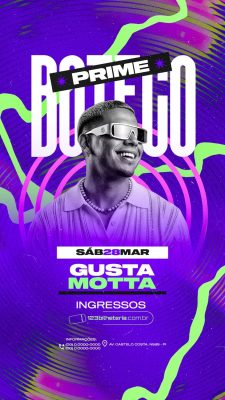Flyer Story Próximos Shows Botego Prime PSD Editável
