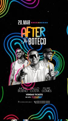 Flyer Story Próximos Shows  Festa After  Boteco PSD Editável