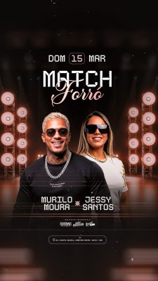 Flyer Story Próximos Shows Festa Match Forró PSD Editável