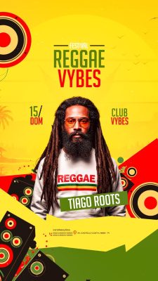 Flyer Story Próximos Shows Festival Reggae Vybes PSD Editável
