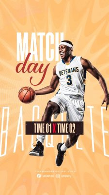 Story Match Day Basquete Time 01 X Time 02  PSD PSD Editável