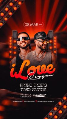Flyer Story Próximos Shows Festa iLove Reggae 08 Março PSD Editável