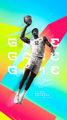 Story Basquete Game 17/03 Arena Extreme PSD Editável