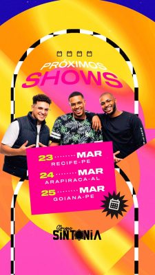 Flyer Story Agenda de Shows Grupo Sintonia PSD Editável