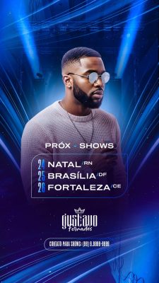 Flyer Story Próximos Shows  Gustavo Fernandes PSD Editável