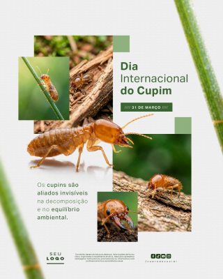 Dia Internacional do Cupim 31 de Março Aliados Invisíveis PSD Editável