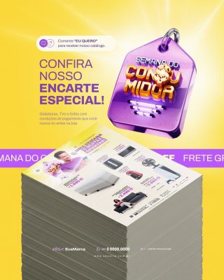 Semana do Consumidor Encarte de Ofertas Especiais PSD Editável