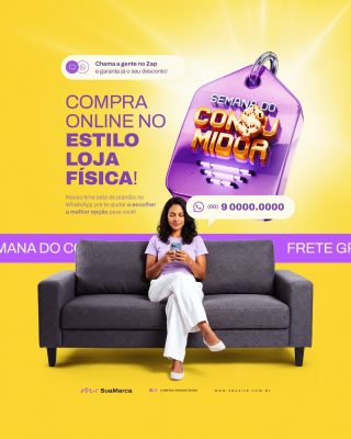 Semana do Consumidor Descontos e Compra Online PSD Editável