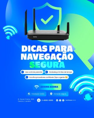 Provedor Dicas Para Navegação Segura Oferta Internet PSD Editável