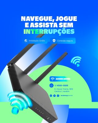 Provedor Navegue Jogue e Assista sem Interrupções PSD Editável