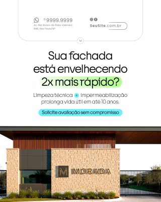 Condomínio Manutenção Predial Sua Fachada Envelhecendo 2x Mais Rápido PSD Editável