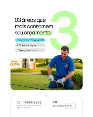 Condomínio Manutenção 03 Áreas que Mais Consomem Seu Orçamento PSD Editável