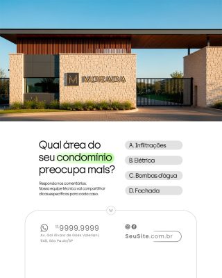 Qual Área do Seu Condomínio Preocupa Mais PSD Editável