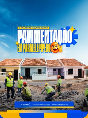 Pavimentação em Paralelêpípedo Rua Pedro Segundo Centro PSD Editável