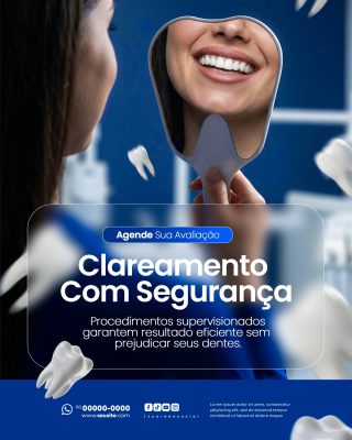 Clareamento Com Segurança Agende Sua Avaliação Dental PSD Editável