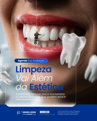 Odontologia Limpeza Vai Além da Estética Agende Sua Avaliação PSD Editável
