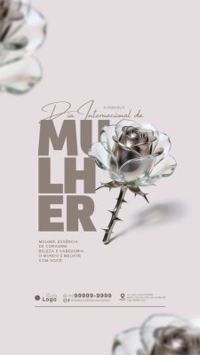 Dia Internacional da Mulher Essência e Sabedoria Design Stories PSD Editável