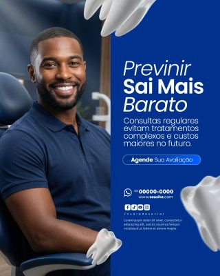 Odontologia Prevenir Sai Mais Barato Agende Sua Avaliação PSD Editável