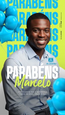 Story Feliz Aniversário Parabéns Colaborador PSD editável