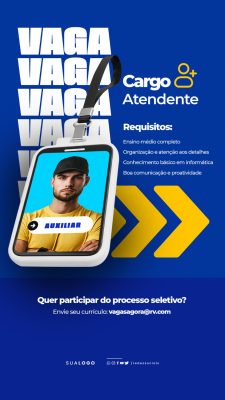 Story Vaga de Emprego  Social Media PSD Editável