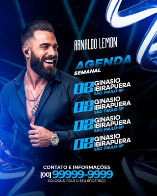 Flyer Feed Agenda Semanal Divulgação Eventos PSD Editável