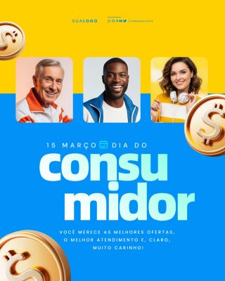 Social Media Feliz Dia Do Consumidor 15 De Março PSD Editável