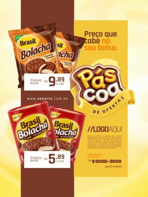 Páscoa de Ofertas Preço que Cabe no Seu Bolso PSD Editável