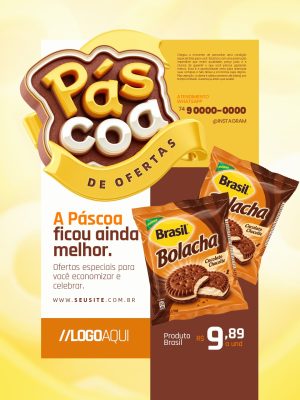 Páscoa de Ofertas a Páscoa Ficou Ainda Melhor PSD Editável