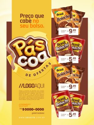 Páscoa de Ofertas Preço que Cabe no Seu Bolso PSD Editável
