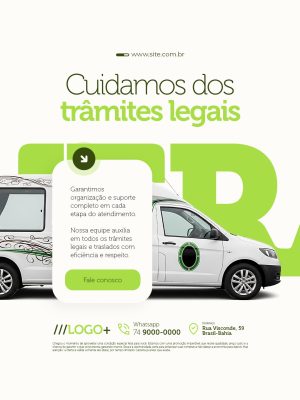 Trâmites Legais Fale Conosco Funerária PSD Editável