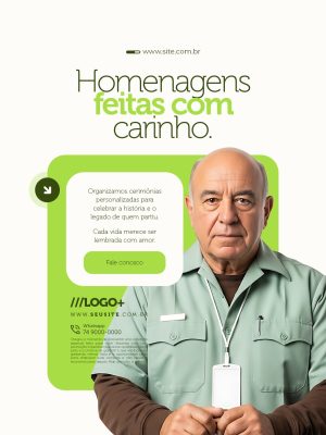 Funerária Homenagens Feitas Com Carinho PSD Editável